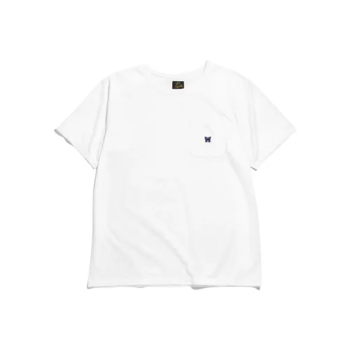 Needles Белая Унисекс Футболка