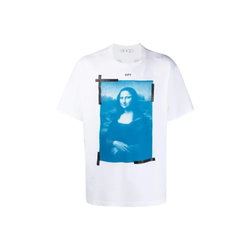 Off Белый Mona Lisa series Белый Мужская T-рубашка