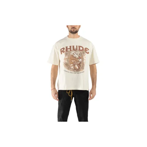 RHUDE Бежевый Мужской T-Рубашки