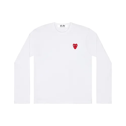 CDG Play Белый Мужской T-Рубашки