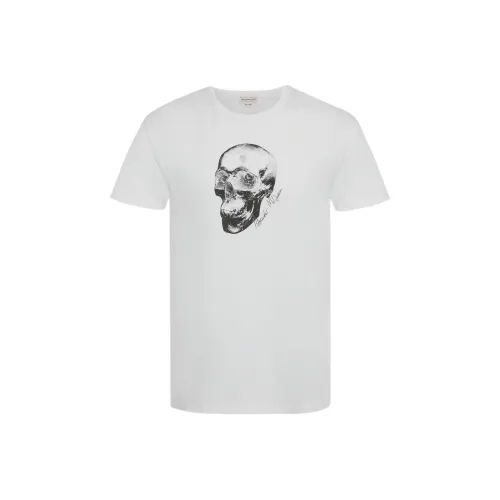 Alexander McQueen Черепа Белый Мужской T-рубашки