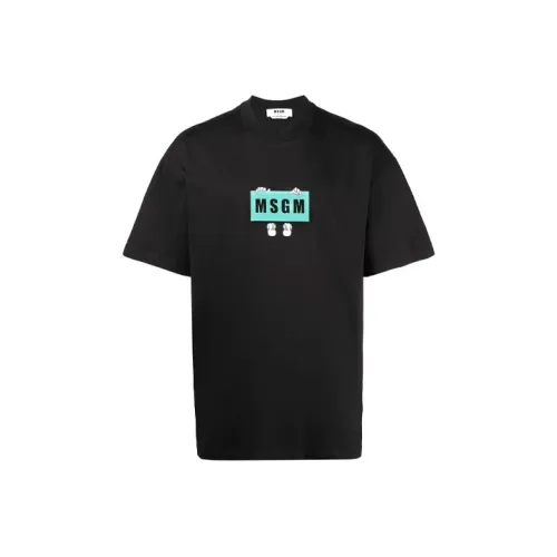 MSGM Черные Мужские T-Рубашки