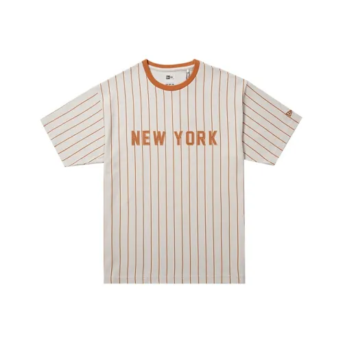 New Era Серый Белый Унисекс Футболка