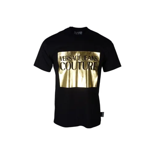VERSACE JEANS COUTURE Мужские черные футболки