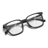Матовая черная оправа, одна рамка с защитой от синего света на 0 градусов, линзы с диоптрией 0