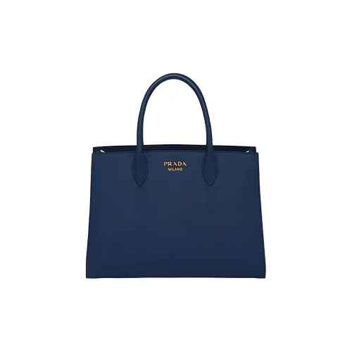 PRADA Saffiano кожа через плечо сумка большая женская ярко-синяя