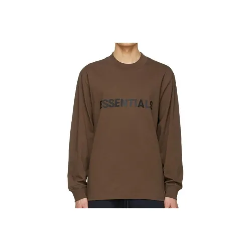 Fear Of God Essentials FW20 Рукав с оборванным плечом T-рубашка Унисекс Коричневый