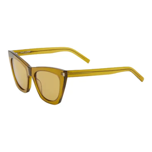 SAINT LAURENT Кошачий глаз Солнцезащитные очки Унисекс Желтый