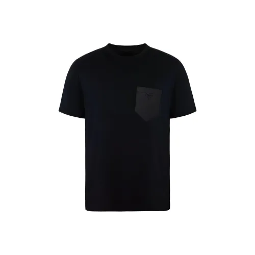 PRADA Темно-синие мужские футболки T