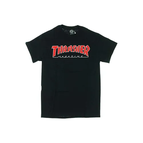 Thrasher T-Shirt US Version Unisex Black Т-Рубашка Thrasher US Version Унисекс Черная
