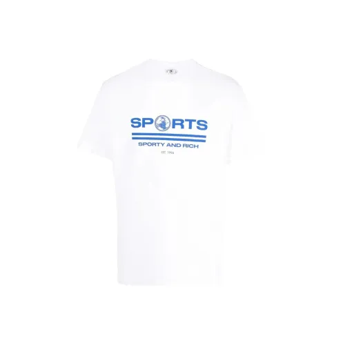 SPORTY & RICH Белая унисекс футболка