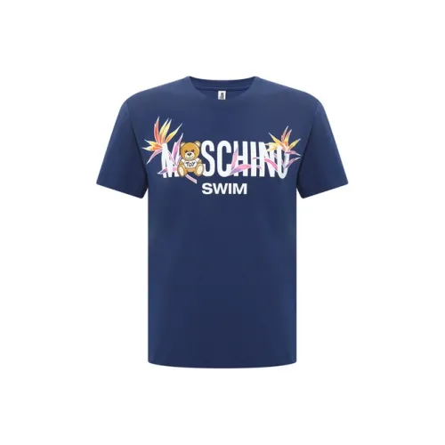 MOSCHINO Синяя Унисекс Футболка