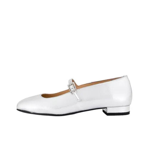 ALOHAS Por DO SOL Плоская подошва Туфли Мэри Джейн Женские Серебряные