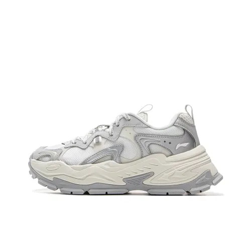 LINING Starlight Low-Top Sneakers White Silver Women's