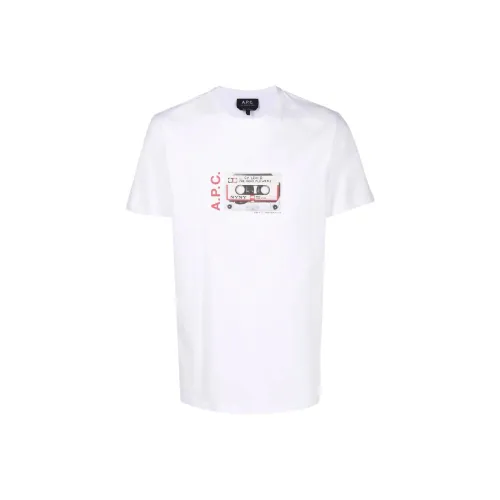 A.P.C Белая Мужская T-рубашка