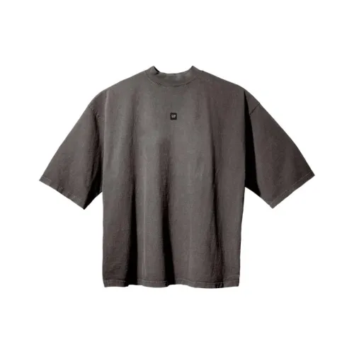 YEEZY x Gap X Balenciaga 3 4 рукав Tee T-рубашка Унисекс Серый