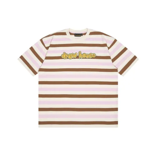 Drew House Letter Logo Series Мороженое Полосы Унисекс Футболка
