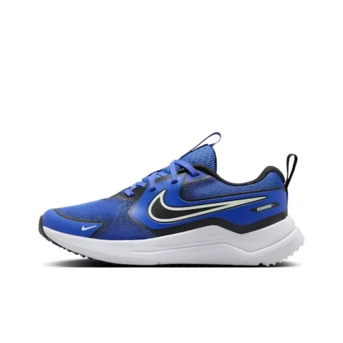 Nike Cosmic Runner Устойчивый к истиранию Низкий Топ Детская Беговая Обувь Супер Королевский Синий Черный