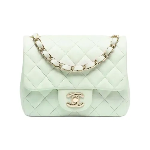 CHANEL Lambskin Сумка через плечо Мини Женская Светло-зеленая