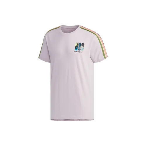 ADIDAS NEO T Рубашка Мужская Фиолетовая Розовая
