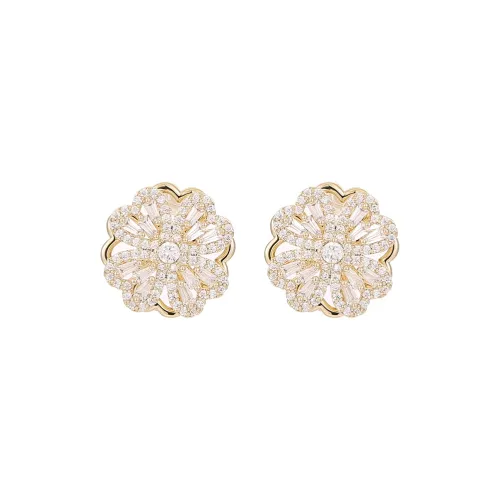 S925 Серебряный фиолетовый Stud Серьги-гвоздики с синтетическим кубическим цирконием Женские