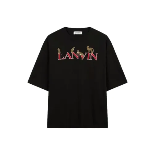 Lanvin Черная Унисекс Футболка