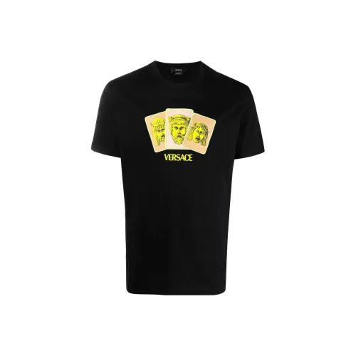 VERSACE Мужские черные T-рубашки