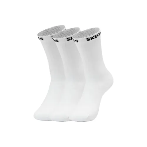 Skechers 3 шт Ярко-белый Унисекс MID Носки до икры