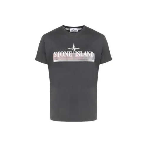 Stone Island Серый Мужской T-Рубашки