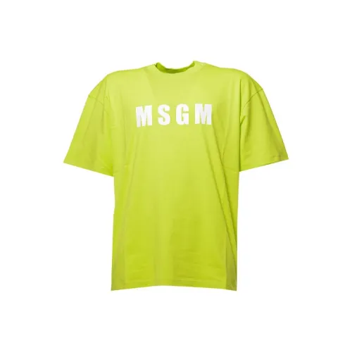 MSGM T-рубашка мужская желтая зеленая