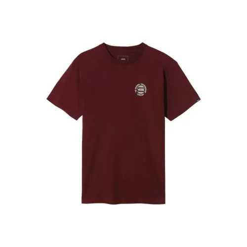 Vans Checker Circle Коричневый Красный Мужская T-Рубашка