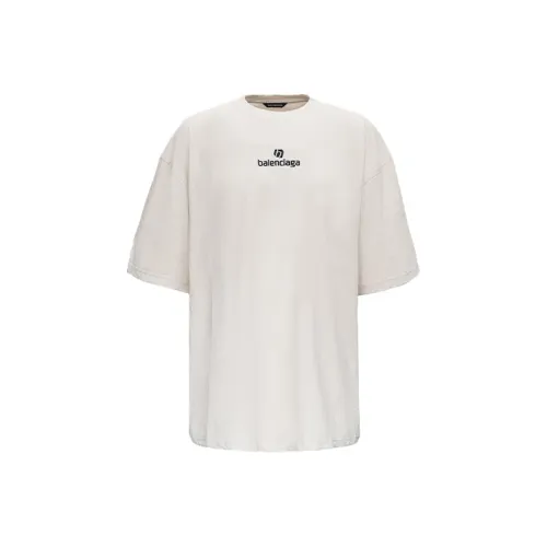 Balenciaga T-Shirt Мужской Серый Белый