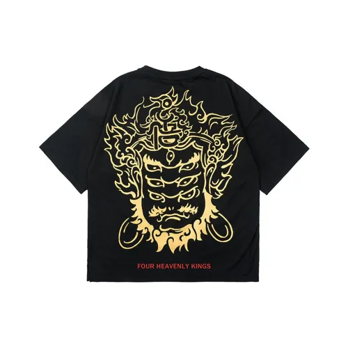 WOOKONG Прямой крой T-рубашка мужская черная