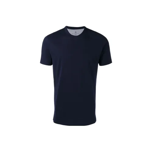 BRUNELLO CUCINELLI Синий Мужской T-Рубашки