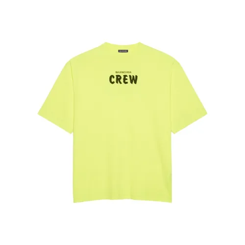 Balenciaga T-Shirt Regular Fit Men's Neon Green Баленсиага Т-Рубашка Стандартный крой Мужская Неон Зеленый