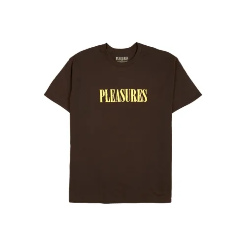 PLEASURES совместная брендированная Коричневая Мужская T-рубашка