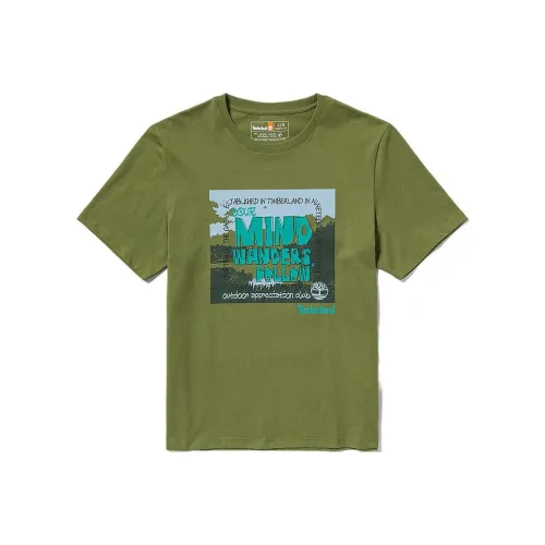 TIMBERLAND Авокадо-зеленый Унисекс Футболка