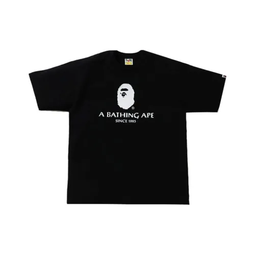 A BATHING APE Черная унисекс футболка