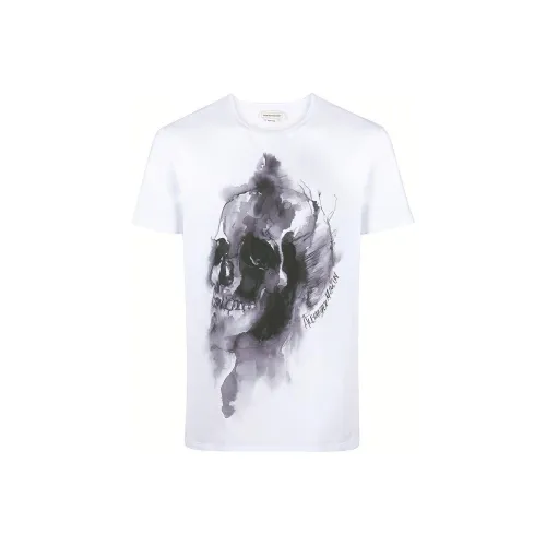 Alexander McQueen Белая Мужская T-Рубашка