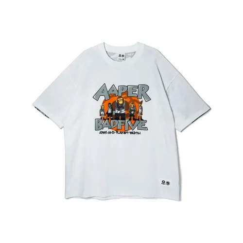 LINING x Aape Badfive T-Shirt Мужской Белый