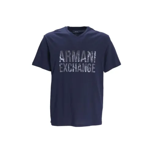 ARMANI EXCHANGE Темно-синие мужские футболки T