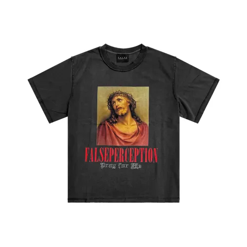 False Perception Черная Унисекс Футболка