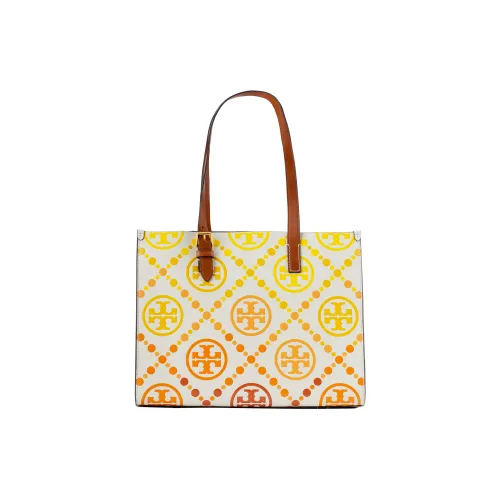 TORY BURCH T Monogram Кожа Тоут Сумка Сумка для покупок Сумка Сумка через плечо Маленькая Женская Градиентная Желтая