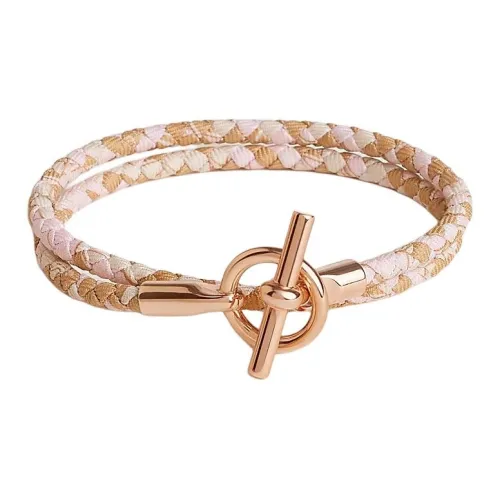 HERMES Розовое золото покрытие шелковые повязки для рук женские розовый