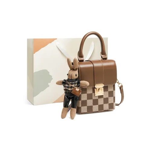 15 MINS Ткань Синтетическая кожа Чехол для телефона Сумка через плечо Сумка Обычный Женские Коричневый