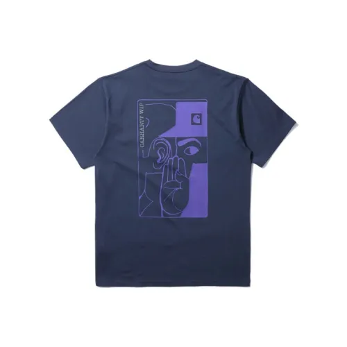 Carhartt WIP Темно-синие мужские футболки T-Shirt