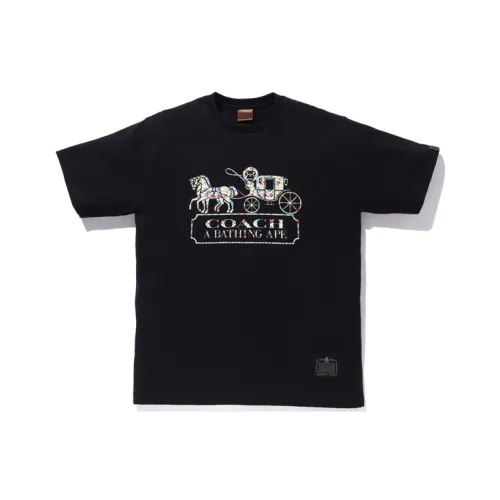 A BATHING APE x COACH BapeBAPE X COACH Коллаборация T-рубашка Мужская Черная