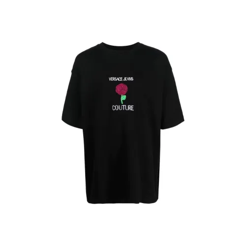 VERSACE JEANS Черные Мужские T-рубашки