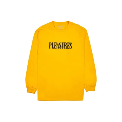 PLEASURES Длинный рукав Т-рубашка Мужская Оранжевая