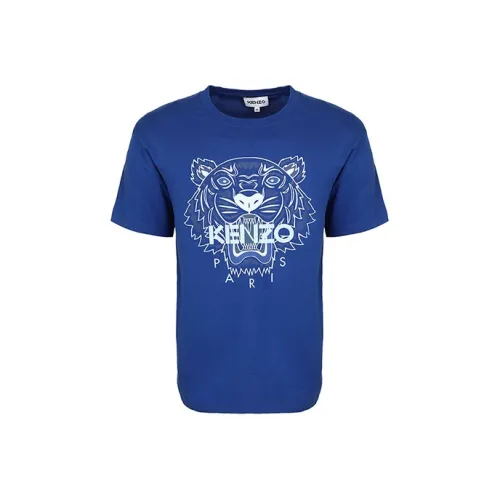 KENZO Classic Tiger Head Королевский синий Мужская T-рубашка